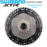 SHIMANO XTR M9100 Cassette Sprocket 12 Speed CS-M9100-12 10-51T HYPERGLIDE+ For Mountain Bike MTB Cartridge Flywheel