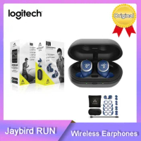 New Logitech Jaybird RUN True Wireless Earphones Sport Wireless Earphones Waterproof&amp; SweatProof Custom 12 Hours Sound Original
