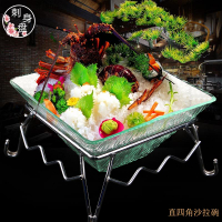 亞克力刺身盤仿玻璃海鮮盤水果拼盤魚生冰盤自助餐盤方形日韓餐具