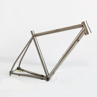 Titanium Gravel Road Bike Frameset Bicycle Frame with Thru Axle Fork