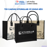 Túi vải canvas Kyunglab Túi cói Lina Túi vải tote du lịch form đứng, có quai xách tay cầm, khoá kéo 
