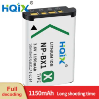 HQIX for Sony FDR-X3000R HDR-AS300R CX450 PJ440 AS15 AS30V AS100V GWP88E X1000VR PJ240 CX440 ZV1 Camera NP-BX1 Charger Battery