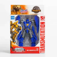Mainan Anak Robot Transformer Dinosaurus Robot Dragon Knight Robot Dragon Ungu
