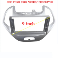 2 Din Car Radio Frame for FORD Figo Aspire Freestyle 2019 Android Player Fascia Adapter Cover Stereo Bezel Dash Mount Kit