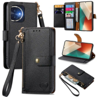Card Slots Wallet flip Leather Cover for Honor 100 Pro Case for Honor 90 Lite GT X7A X8A 4G X9A 5G X9B X7B X8B Case With Strap