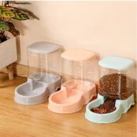 3.8L Automatic Pet Feeder Large Cat Dog Food Dispenser Water Fountain Drink Bowl