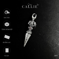 M69 – Mặt dây chuyền nam Callie Silver khối trụ tam giác