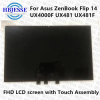 Original 14inch 90NB0P61-R20020 For Asus ZenBook Flip 14 UX4000F UX481 UX481F series Laptop LCD Panel Touch Screen Assembly