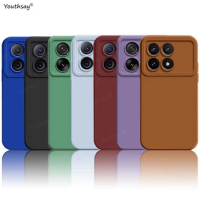 New For Poco X6 Pro Case Cover Poco X6 Pro Fundas Coque Camera Protector Original Liquid Silicone So