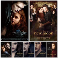 Classic Movie TV Film Poster Twilight Vampire Bella Edward Wall Art Canvas Painting And Print For Hotel Bar Cafe Room Home Decor