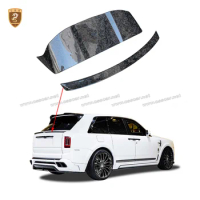 2PCS Car Spoiler for Rolls Royce Cullinan Black Forged Carbon Fiber Tail Wing Decoration Rolls-Royce Upgrade MS Style Spoilers