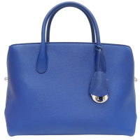 【二手名牌BRAND OFF】Dior 迪奧 藍色 牛皮拚蛇皮 手提包