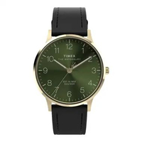 Jam Tangan Pria Timex Waterbury TW2W75900 Classic Green Dial Black Leather Strap Multicolor