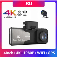 4Inch 4K Car Dvr Dash Cam Video Recorder Ultra HD 2160P Sony IMX 415 GPS Track WiFi Night Vision Dash Cam 1080P Rear Camera