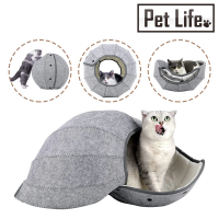 【Pet Life】多變化可折疊半封閉寵物窩/貓窩/狗窩/寵物洞穴