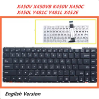 Laptop English Keyboard For Asus X450V X450VB K450V X450C X450L Y481C Y481L X452E notebook Replacement layout Keyboard
