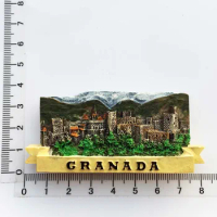 resin refrigerator sticker Alhambra Castle, Granada, Spain