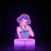 KPop Demon Hunters Boys Superstar Monochrome Light Remote Control  Light Night Light Desktop Ornamen