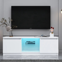 TV Cabinet Wholesale TV Stand Modern LED TV Cabinet W/Storage Drawer Living Room Entertainment Center Media Console Table White