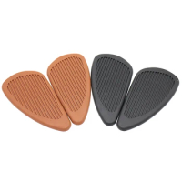 Black/Brown Motorcycle Rubber Vintage Gas Tank Knee Pads Side Panel Traction Pad Sticker For Harley Cafe Racer Classic Universal