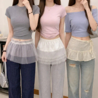 LADYLUXE - CW019 ROK | Rok Mini Renda Korea Lace Layer Tulle Ruffle Inner Skirt Aesthetic Vintage Lu
