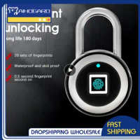 Tuya Smart Fingerprint Padlock Electronic Door Lock Smart Life APP Remote Unlock Waterproof Security Protection