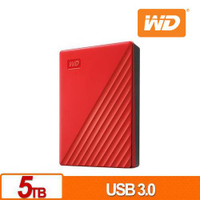 【最高22%回饋 5000點】 WD 威騰 My Passport 5TB(紅) 2.5吋行動硬碟