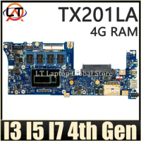 TX201L Mainboard For ASUS Transformer Book Trio TX201LA TX201LAF TX201 Laptop Motherboard I3 I5 I7 4th Gen CPU 4GB/RAM
