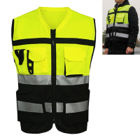 F16  Reflective Vest เสื้อจราจร    เสื้อกั๊กสะท้อนแสง,ความปลอดภัยเห็นได้ชัด fgf