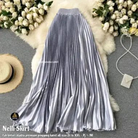 Rok Wanita Plisket Bludru (Nelli Skirt)