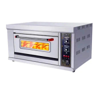 Chinese Commercial Baking Equipment Single Bakery Pizza Gas Deck Oven 1 Layer 1 Deck 1 Tray Oven
