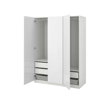 PAX/FARDAL 衣櫃/衣櫥, 白色/高亮面 白色, 150x60x201 公分