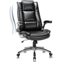 Swivel Rolling Ergonomic Chair for Adult Working Study Armchair Adjustable Tilt Lock Black Office Furniture