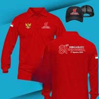 BONUS TOPI !!! Baju Tshirt Poloshirt Shirt T-Shirt Wanita Logo Pria 17 Agustus 2026 Ke 81 Th Dirgaha
