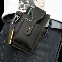 Moterm บ้าม้าหนังแท้เอวแพ็คผู้ชายสบายๆขนาดเล็ก F Anny แพ็คเข็มขัดลูปฮิปฮอปกระเป๋าเอวกระเป๋าศัพท์กระเป๋า Unisex6999