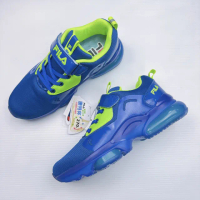 【FILA】FILA KIDS 大童氣墊運動鞋-綠藍(2-J828X-366)