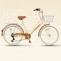 【SUNHO三禾】26吋單車 上班代步單車 實心胎 公路車(女士成人自行車 單車腳踏車 金屬車筐+雲朵車座)