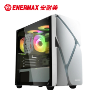 【ENERMAX 安耐美】冰曜石 MarbleShell MS20 mATX ARGB 電腦機殼-白色 ECA-MS20-WW-ARGB-01