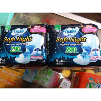 CHARM Safe Night 29cm 9 Pads Nyenyak sampai pagi Pembalut Malam Sayap Panjang
