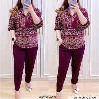 setelan fashion wanita kekinian ld 110cm bahan katun rayon adem premium 2872-770