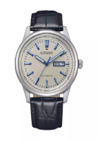 Citizen Citizen Automatic White Dial And Black Leather Strap Men Watch NH8400-10A
