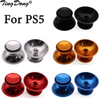 2pcs Rocker Caps For PS5 Console Aluminum Alloy Metallic Metal Analog Grips Stick Fit For Sony PS5 Controller