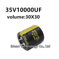 2pcs/lot 35V 10000UF 35V10000UF 10000UF25V volume: 30X30 mm audio power amplifier inverter aluminum electrolytic capacitor