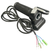 Electric Scooter Throttle Grip With Key Lock Power Indicator, Metal + Plastic Material, Suitable For Motorcycles And Scooters