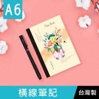 珠友 NB-51172 A6/50K橫線筆記/附可撕便條/筆記本/萬用筆記/補充內頁
