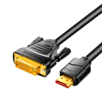 【山澤】HDMI轉DVI24+1高解析度4K抗干擾雙向傳輸轉接線 1M