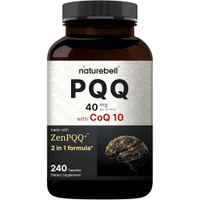 NatureBell PQQ with CoQ10-240 Capsules - 40mg Active PQQ with 10mg Coenzyme Q10 - Cellular Energy He