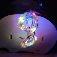 LED銅線燈串(彩光)-2米20燈 LED燈防水燈 戶外裝飾照明景觀燈 USB燈DIY聖誕燈
