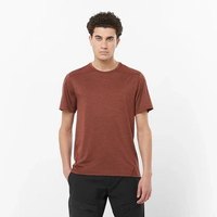 SALOMON - Men's Outline SS Tee - RUM RAISIN L RUM RAISIN