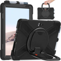 Shockproof Case for Microsoft Surface Go 3 2 Rotate Stand Cover SurfaceGo Go2 Go3 Holder with Pen Slot Handle